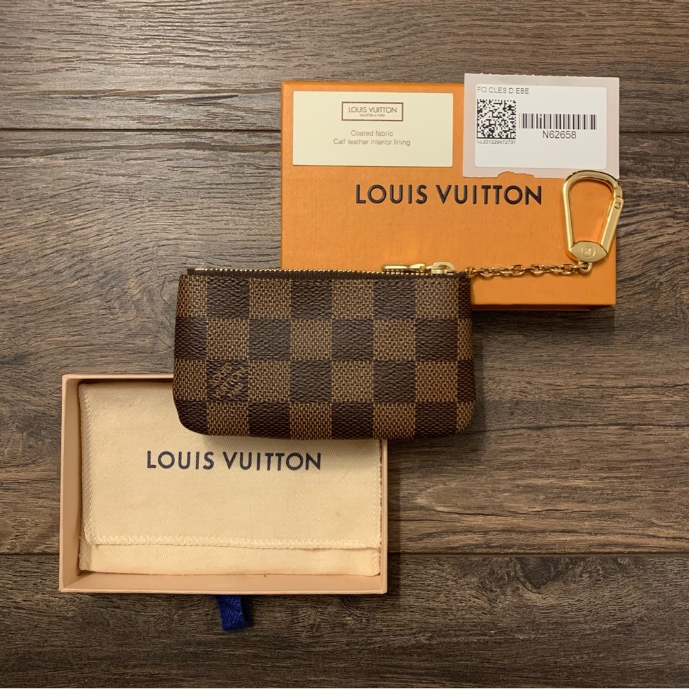 Louis Vuitton Key Pouch in Damier Ebene Canvas